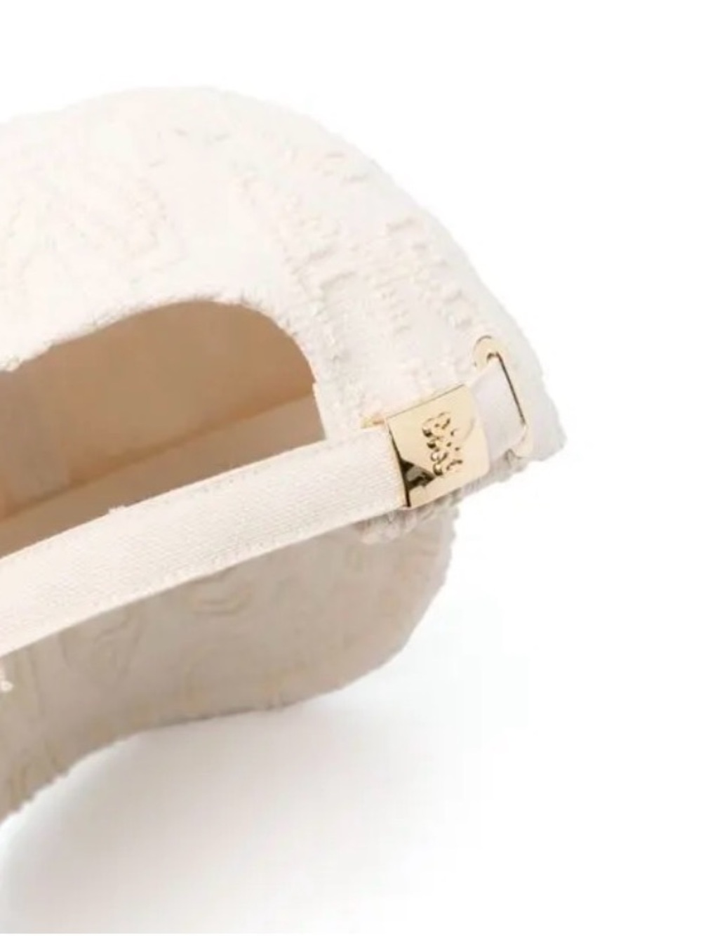 Sandro Andy Monogram Jacquard Baseball Cap Cream Ivory Adjustable Logo Hat🤍 - Picture 4 of 15